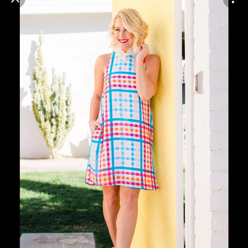 Gibsonlook gingham sleeveless dress